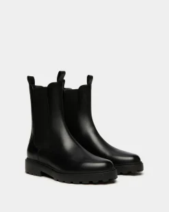 Gusto Bootie Aus Leder In Schwarz