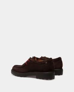Gusto Derby-Schuhe Aus Veloursleder In Ebenholz