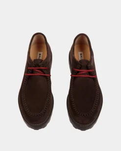 Gusto Derby-Schuhe Aus Veloursleder In Ebenholz