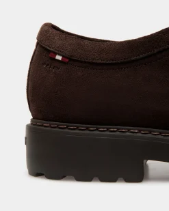 Gusto Derby-Schuhe Aus Veloursleder In Ebenholz