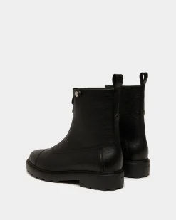 Gusto Stiefelette Aus Genarbtem Leder In Schwarz