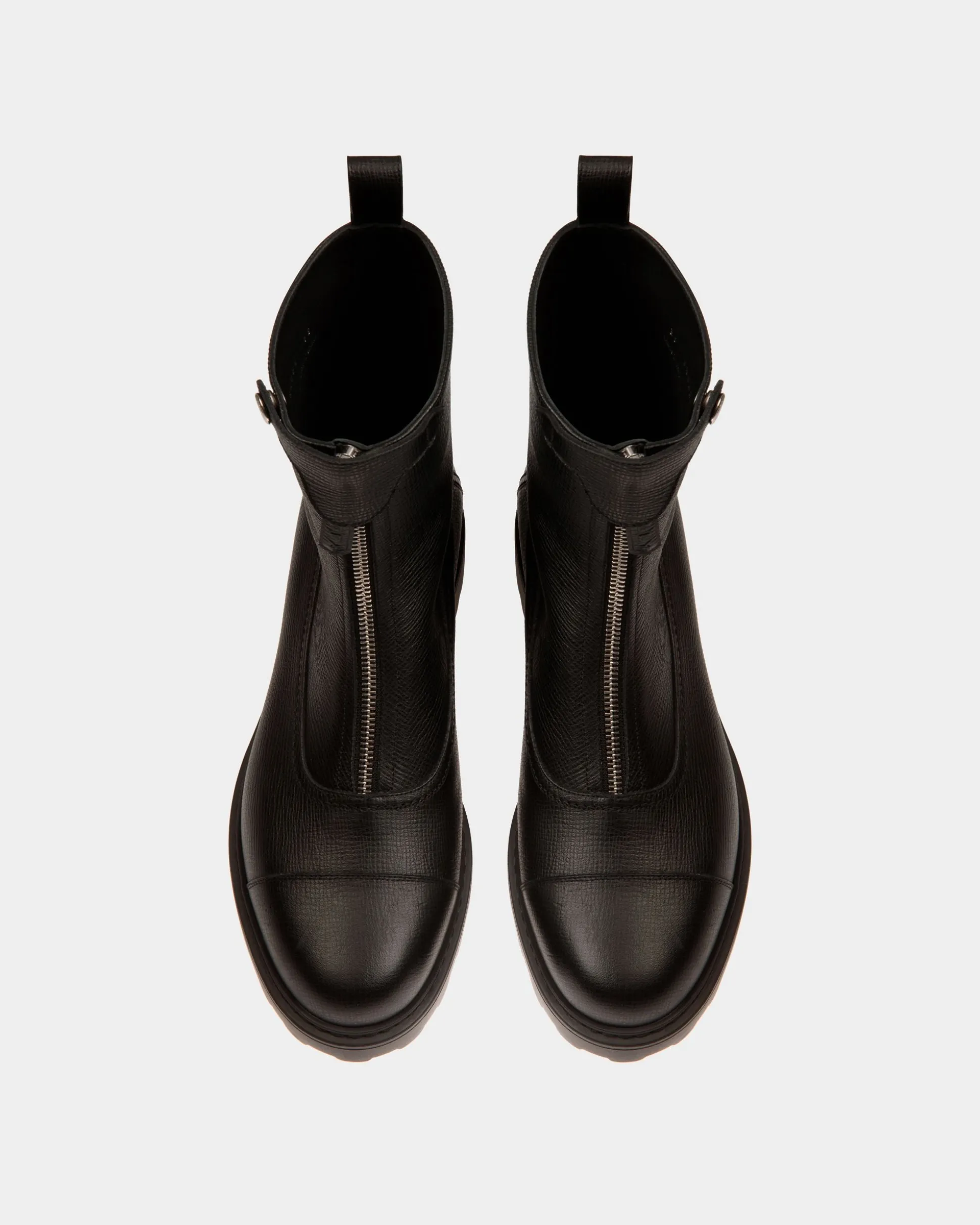 Gusto Stiefelette Aus Genarbtem Leder In Schwarz