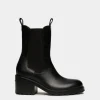 Gusto Stiefelette Aus Leder In Schwarz
