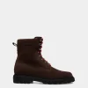 Gusto Stiefelette Aus Veloursleder In Ebenholz