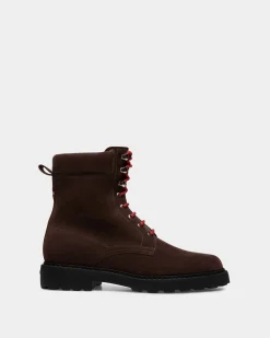Gusto Stiefelette Aus Veloursleder In Ebenholz