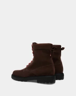 Gusto Stiefelette Aus Veloursleder In Ebenholz