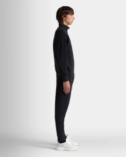 Half-Zip-Sweatshirt Aus Baumwolle In Navy Blue Mit Bally Crest Logo