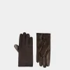 Handschuhe Mit Logo Aus Kaschmir Und Leder In Ebenholzschwarz