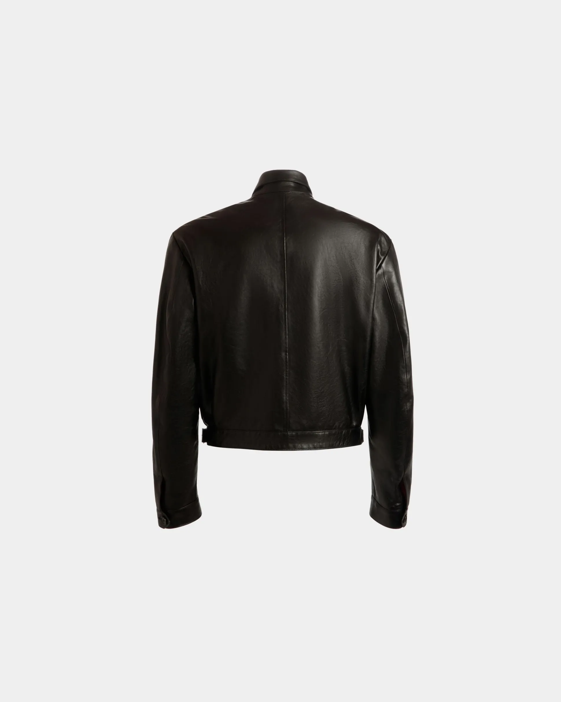 Hemdjacke Aus Leder In Schwarz
