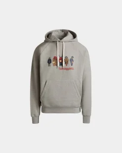 Hoodie Mit Forest Mask Aus Baumwolle In Grau Meliert