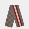 Jacquard-Schal Aus Wolle In Dark Mineral