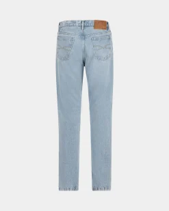 Jeanshose Aus Baumwolle In Hellem Indigoblau