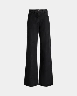Jeanshose Mit Weitem Bein Aus Baumwolle In Grau