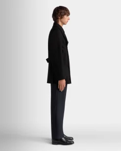 Kabanjacke Aus Einer Wollmischung In Schwarz Aus Der Adrien Brody Travel-Kollektion