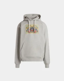 Kapuzenpullover Aus Baumwolle In Grau Meliert Mit Bally Crest Label