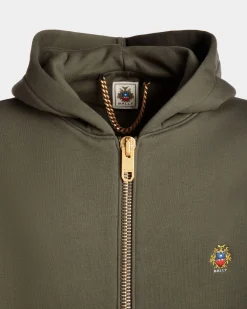Kapuzenpullover Aus Kaschmirgemisch In Olive Green Aus Der Adrien Brody Travel-Kollektion