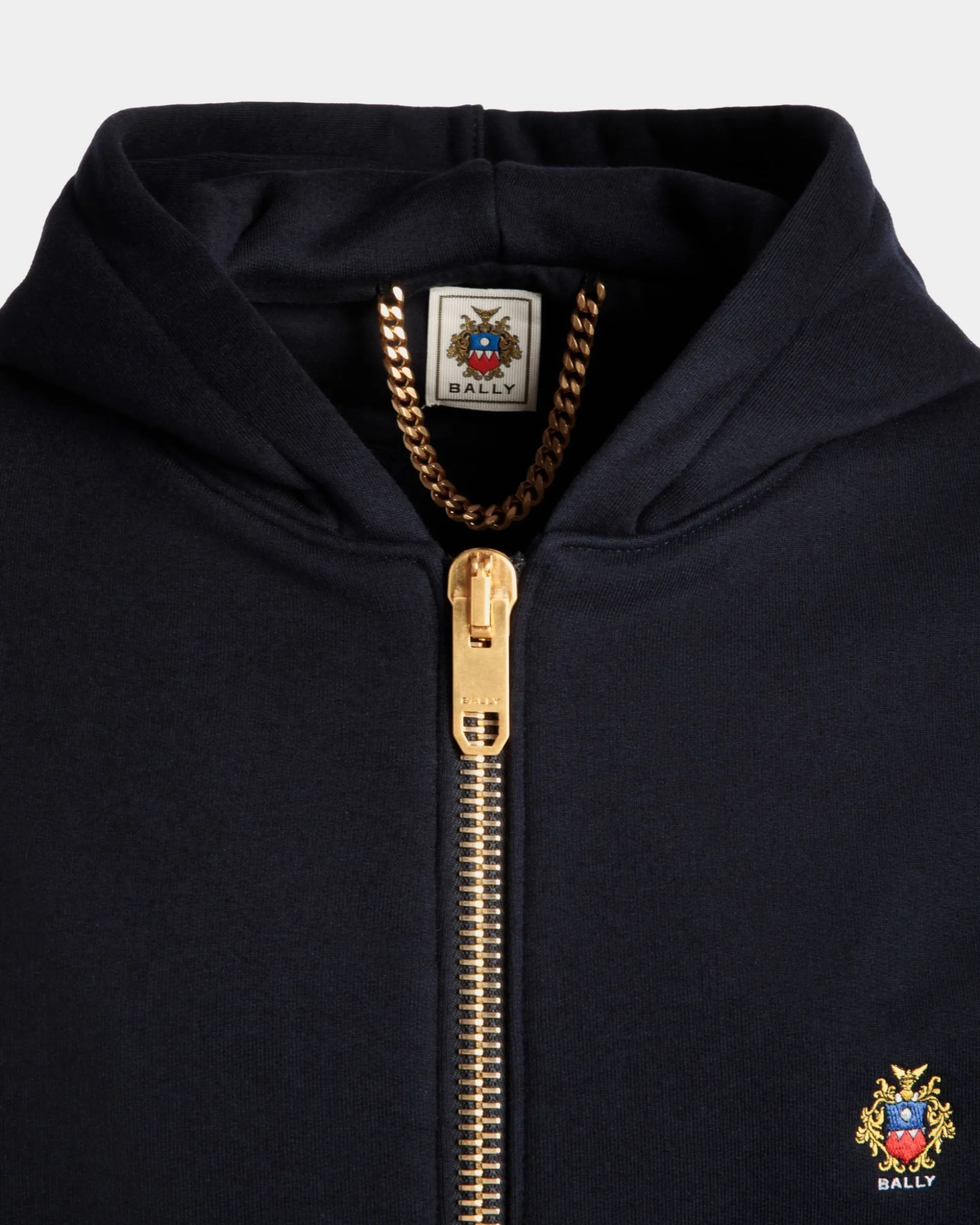 Kapuzenpullover Aus Kaschmirgemisch In Navy Blue Aus Der Adrien Brody Travel-Kollektion