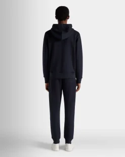 Kapuzenpullover Aus Kaschmirgemisch In Navy Blue Aus Der Adrien Brody Travel-Kollektion