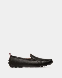 Kerbs Driver-Schuh Aus Genarbtem Leder In Schwarz