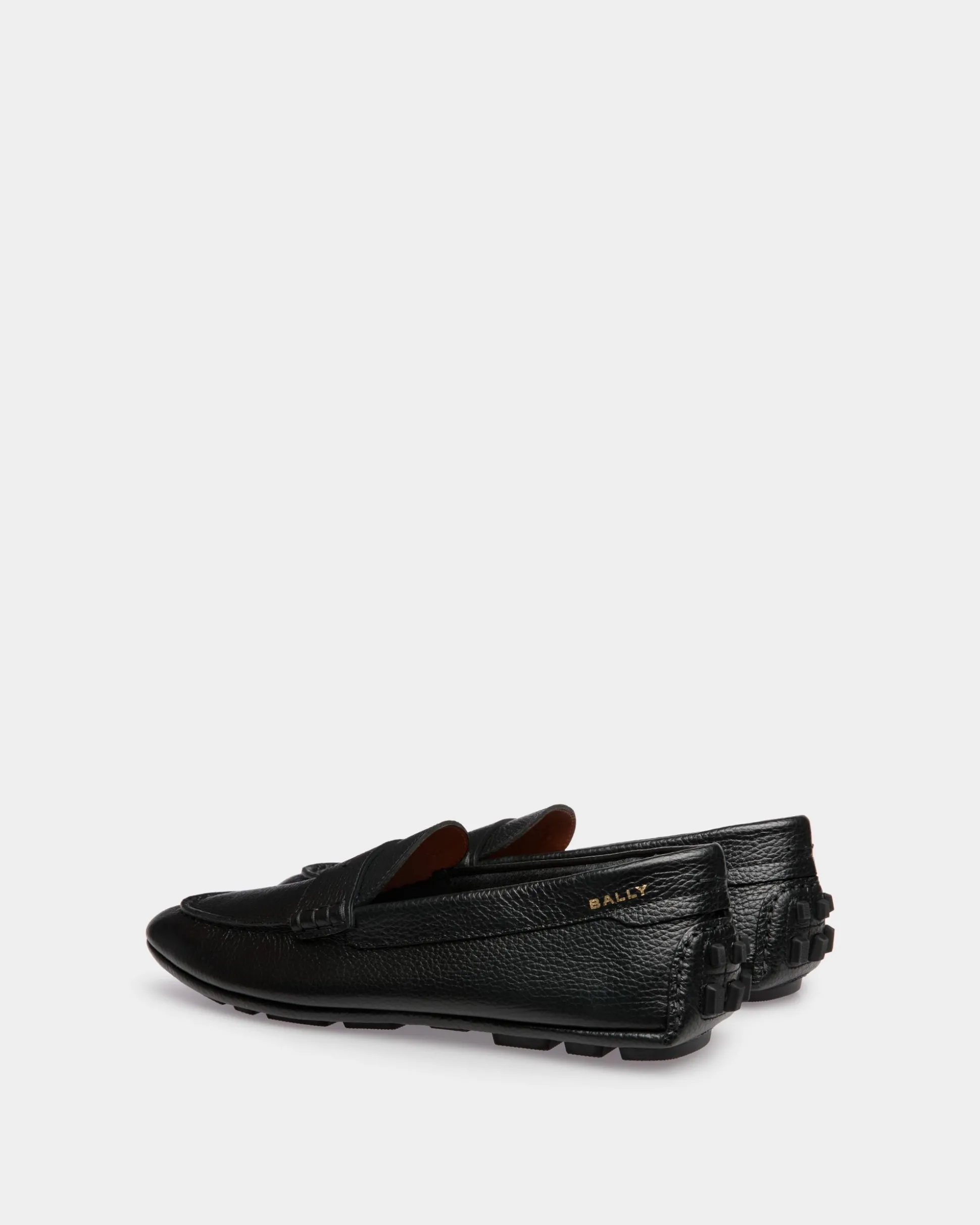 Kerbs Driver-Schuh Aus Genarbtem Leder In Schwarz