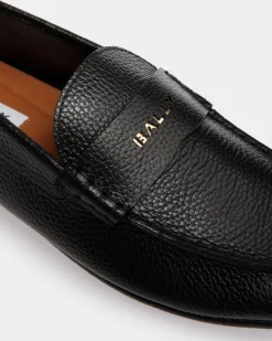 Kerbs Driver-Schuh Aus Genarbtem Leder In Schwarz