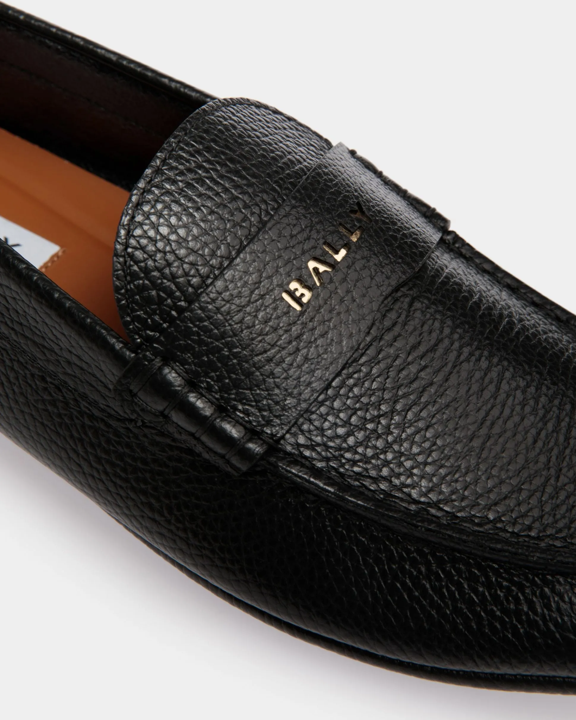Kerbs Driver-Schuh Aus Genarbtem Leder In Schwarz