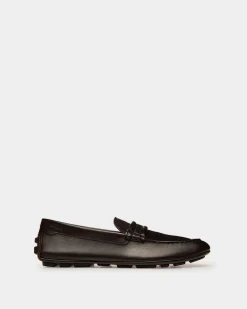 Kerbs Driver-Schuh Aus Leder In Ebenholz