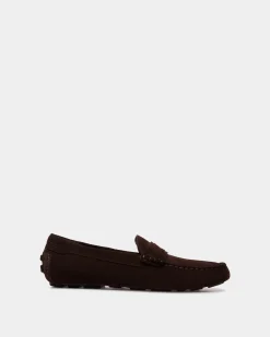 Kerbs Driver-Schuh Aus Veloursleder In Ebenholzschwarz