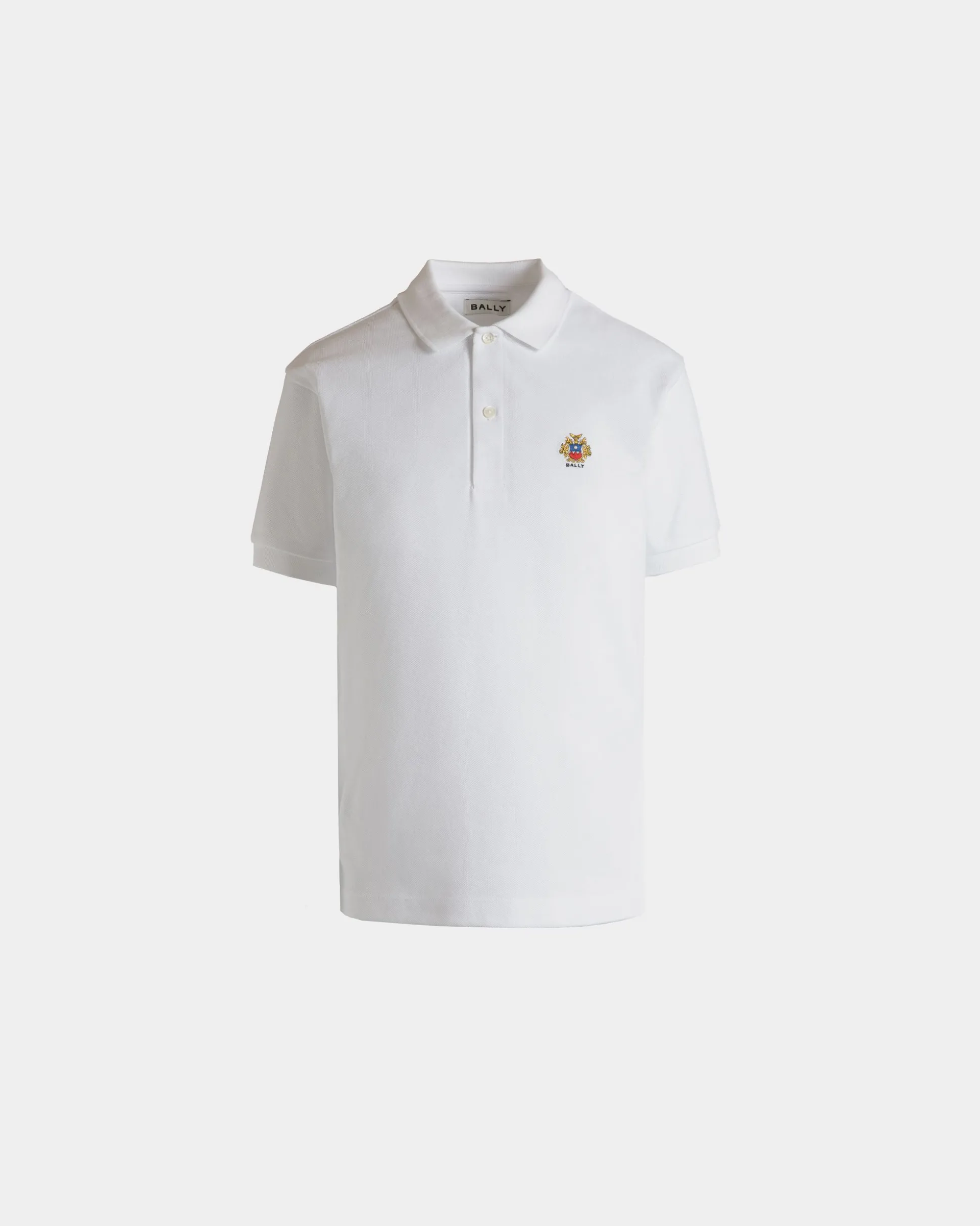 Kurzärmeliges Poloshirt Aus Baumwolle In Weiß