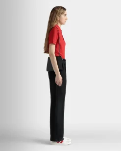 Kurzärmeliges Poloshirt Aus Baumwolle In Rot