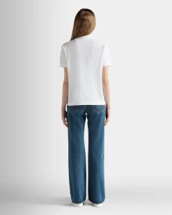 Kurzärmeliges Poloshirt Aus Baumwolle In Weiß