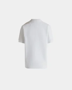 Kurzärmeliges Poloshirt Aus Baumwolle In Weiß