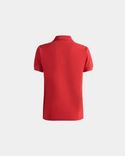 Kurzärmeliges Poloshirt Aus Baumwolle In Rot