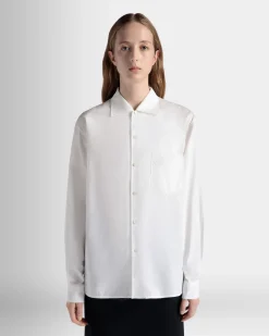 Langarmshirt Aus Baumwolle In Weiß