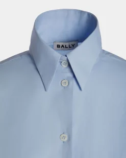 Langärmeliges Hemd Aus Baumwolle In Light Blue