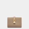 Lock Me Geldbörse Aus Genarbtem Leder In Taupe