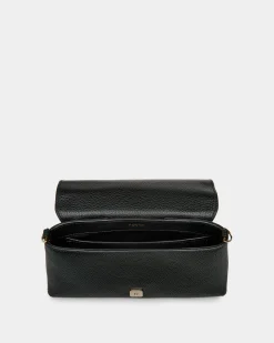 Lock Me Multifunktionale Minitasche Aus Genarbtem Leder In Schwarz