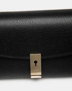 Lock Me Multifunktionale Minitasche Aus Genarbtem Leder In Schwarz