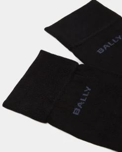 Logo-Socken Aus Baumwollgemisch in Tintenblau und Indigoblau