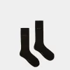 Logo-Socken Aus schwarzem Baumwollgemisch