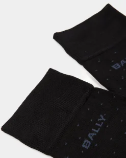 Logo-Socken Aus tintenblauem Baumwollgemisch