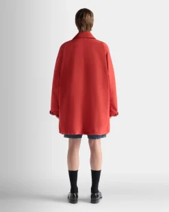 Mantel Aus Nylon In Candy Red