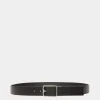 35 mm Anzuggürtel Aus Leder In Schwarz