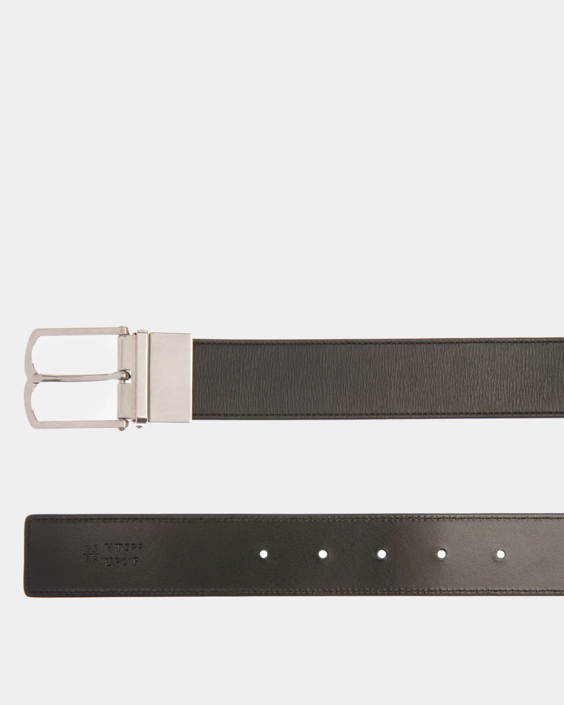 35 mm Anzuggürtel Aus Leder In Schwarz