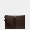 Mythos Pochette Aus Recyceltem Leder In Ebenholz