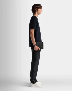 Mythos Pochette Aus Recyceltem Leder In Schwarz