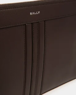 Mythos Pochette Aus Recyceltem Leder In Ebenholz