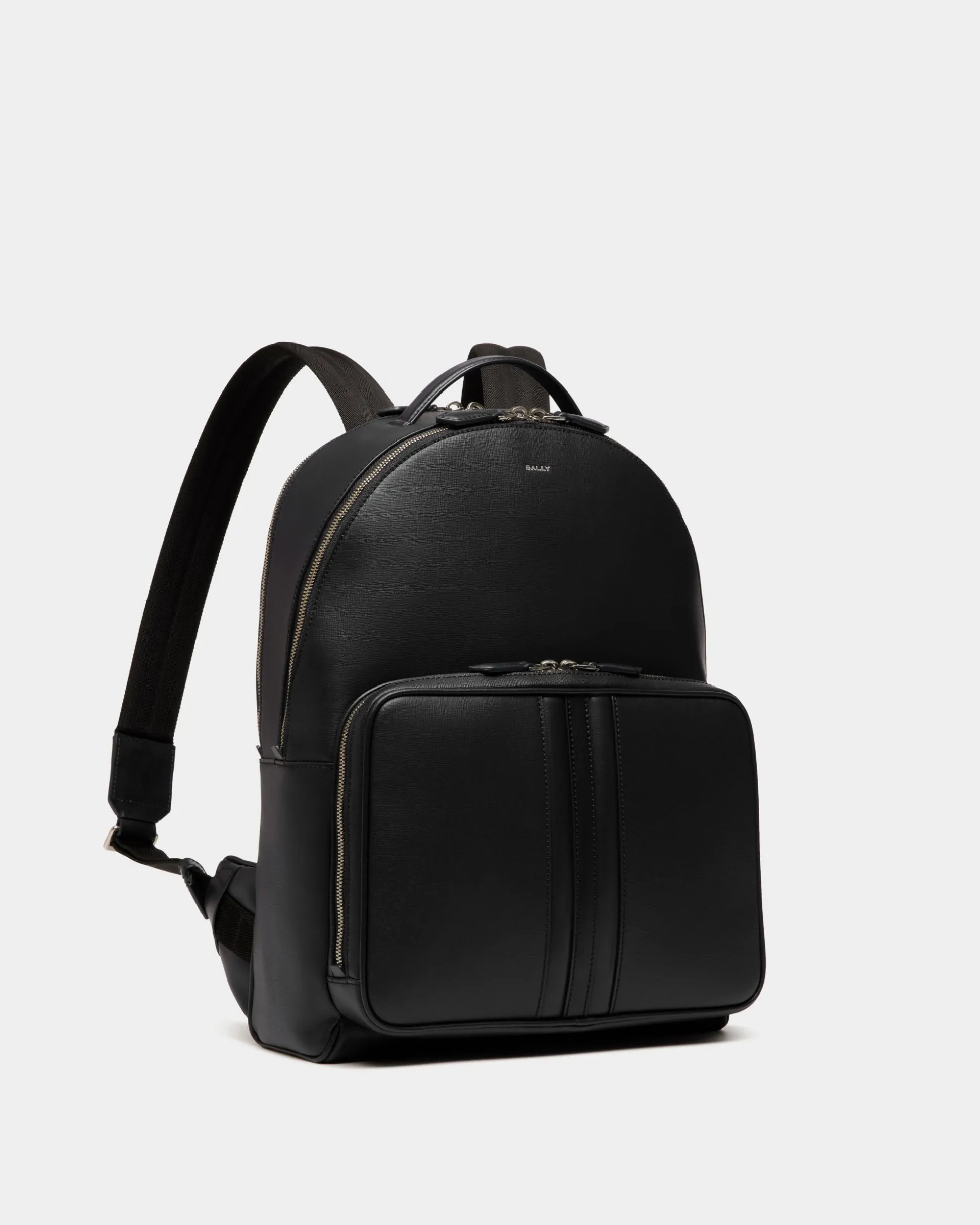 Mythos Rucksack Aus Recyceltem Leder In Schwarz