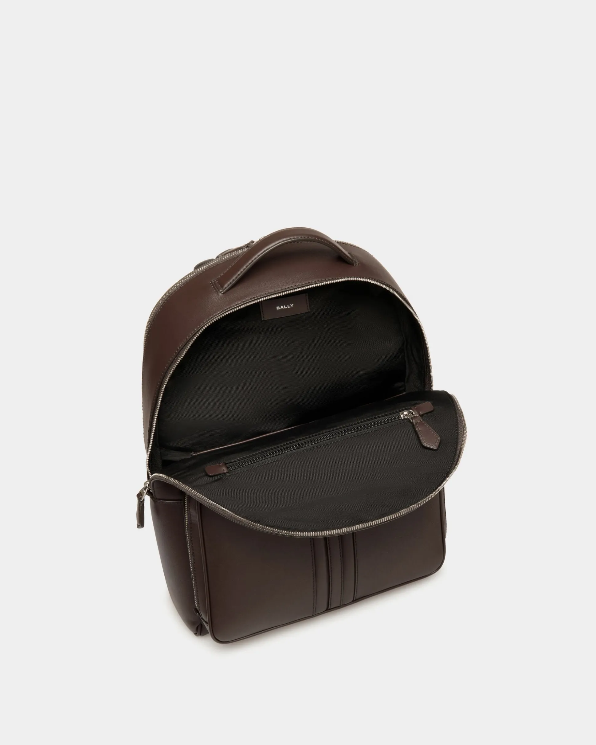 Mythos Rucksack Aus Recyceltem Leder In Ebenholzschwarz