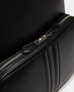 Mythos Rucksack Aus Recyceltem Leder In Schwarz